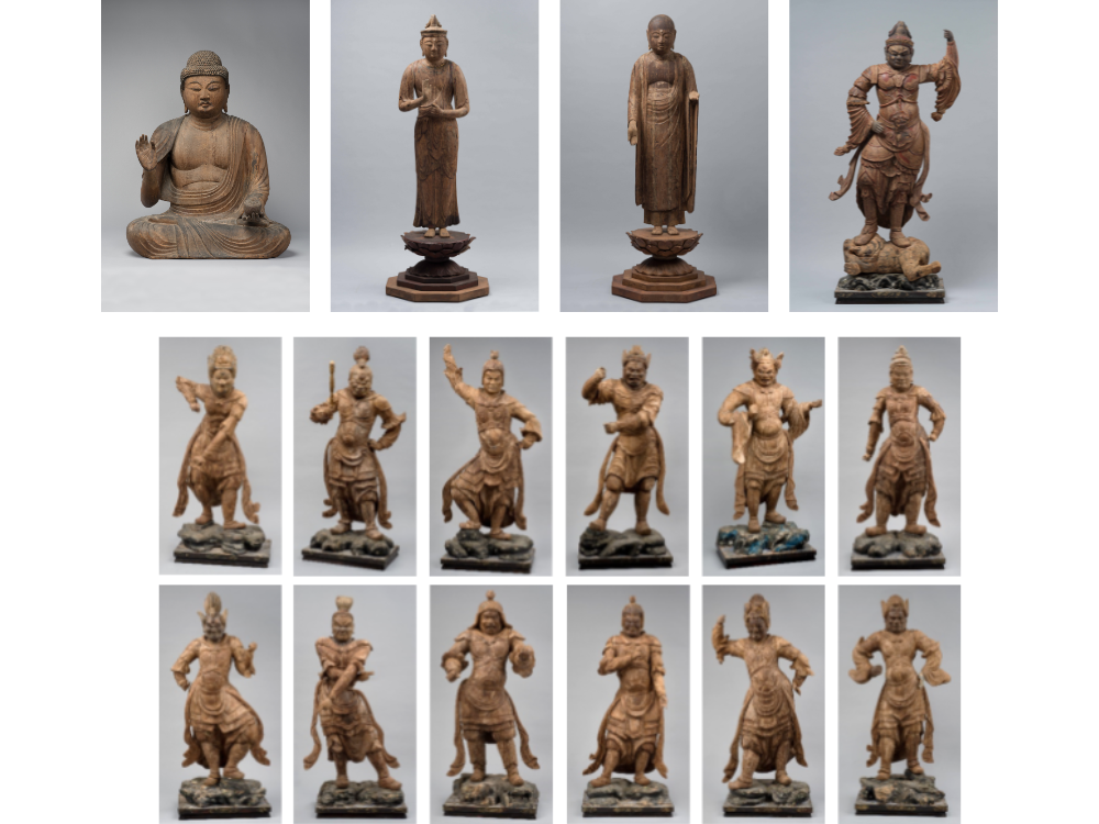 木造薬師如来坐像・木造聖観音立像・木造地蔵菩薩立像・木造毘沙門天立像・木造十二神将立像（函南町桑原区）