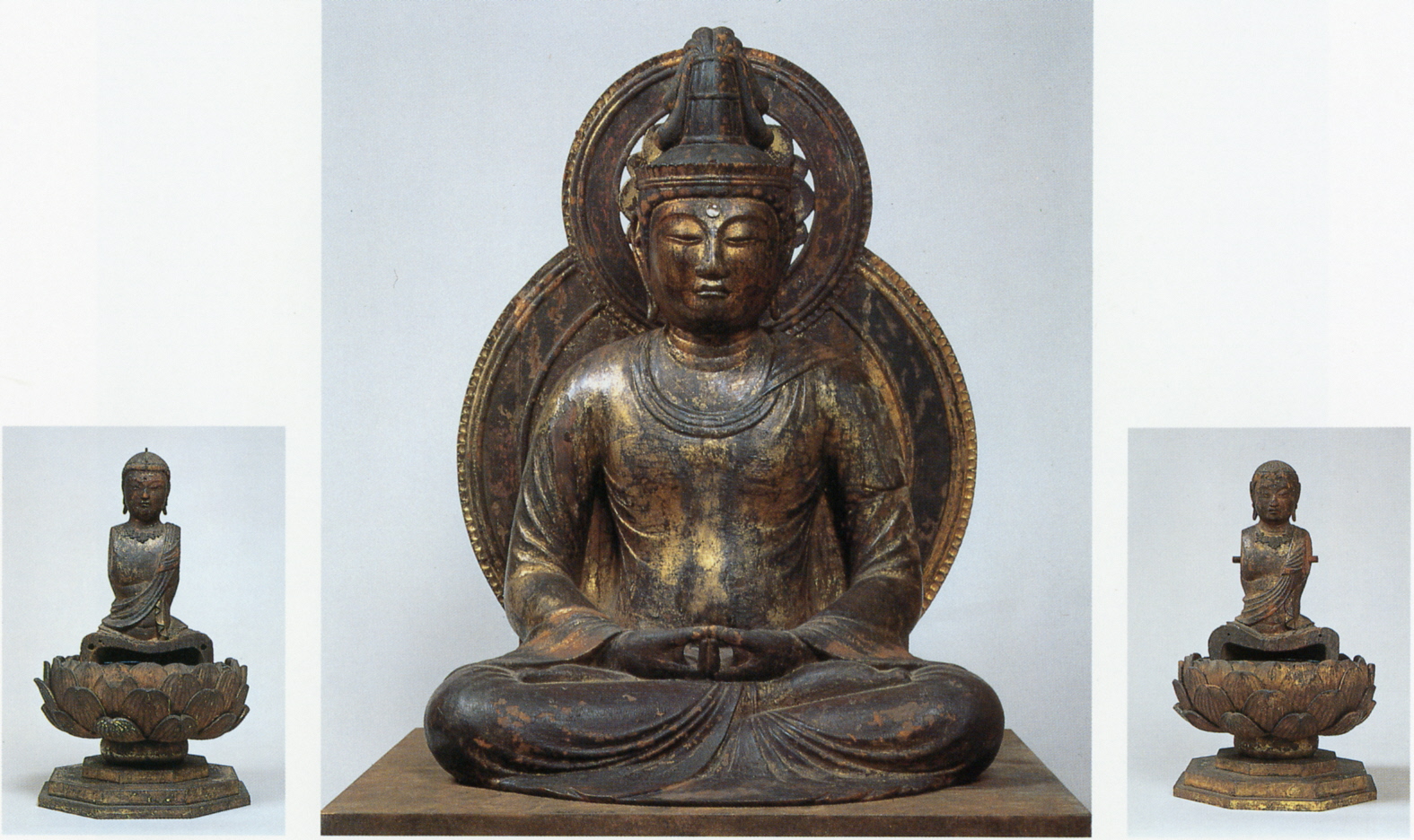 木造宝冠阿弥陀如来像及び脇侍像（伊豆山浜生協会）