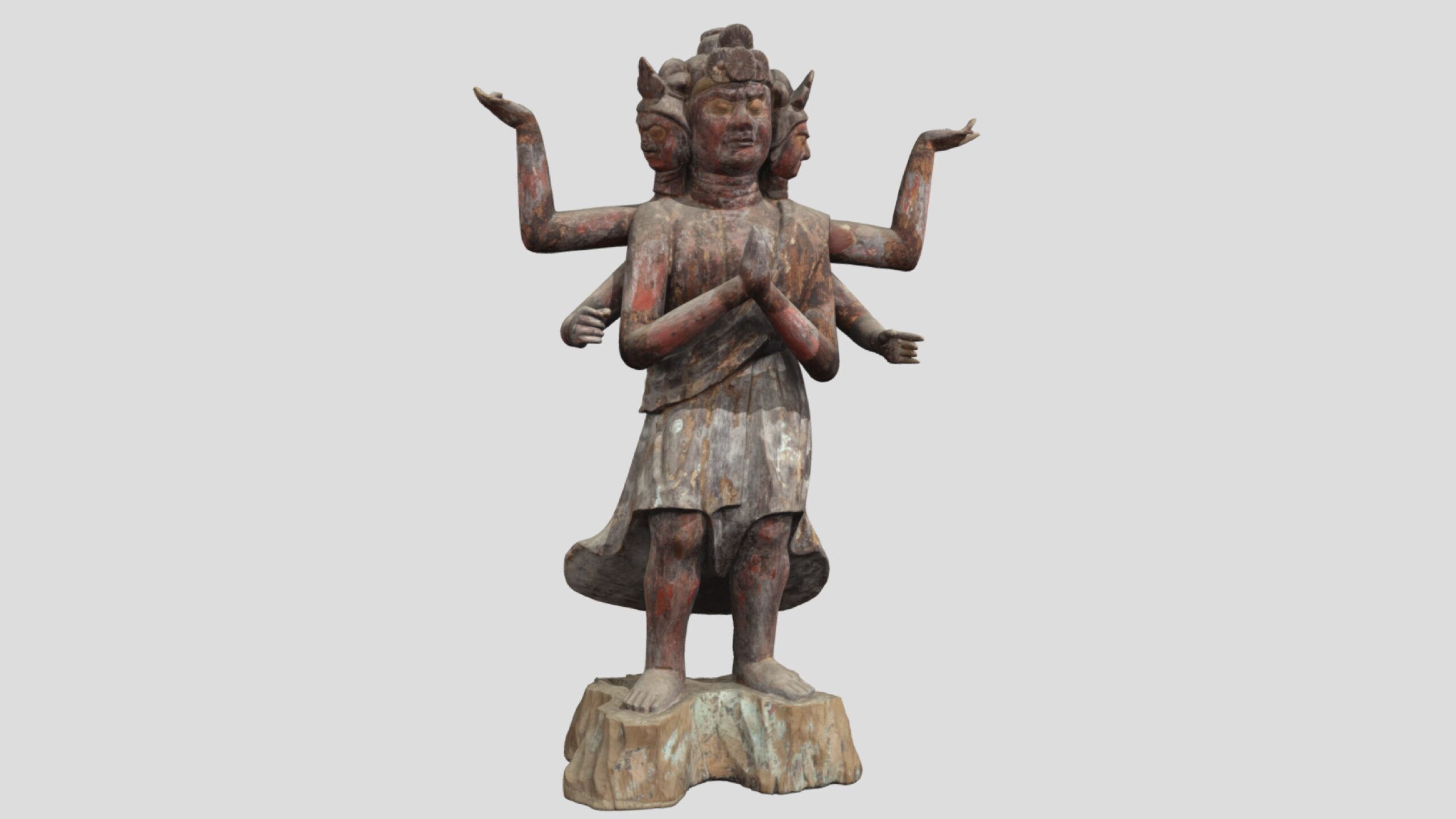 木造二十八部衆立像　伝阿修羅王立像