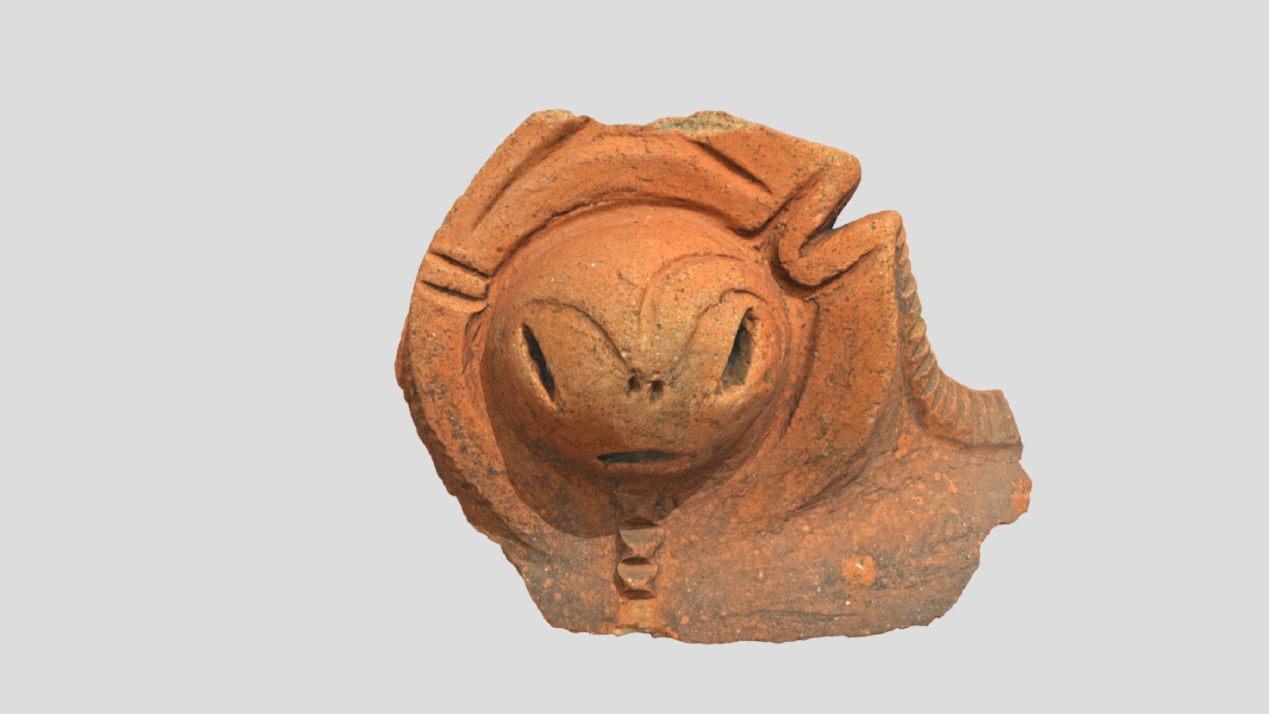 縄文土器 人面把手